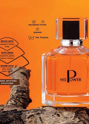 Мужская парфюмированная вода farmasi his power пряный фруктовый мускусный 100 мл