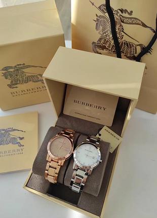 Жіночий годинник burberry bu9125 ( silver) bu9126 (good rose)