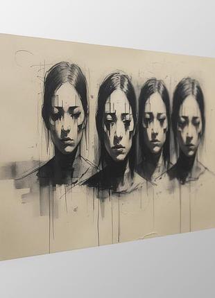 Картина на тканині ескіз олівцем