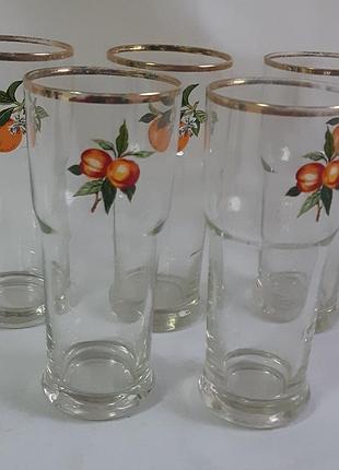 Набор винтажных стаканов цитрусы ссср