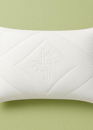 Подушка bamboo 50х70 см бамбуковая ideia антиаллергенная белая мягкая с молнией искусственный пух