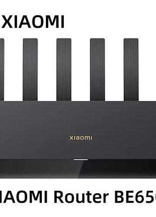 Wi-fi роутер xiaomi be6500, маршрутизатор швидкісний з підтримкою wifi 7. black