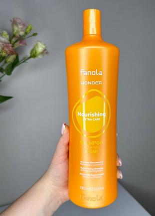 Шампунь для интенсивного увлажнения сухих волос fanola wonder nourishing shampoo 1000 мл