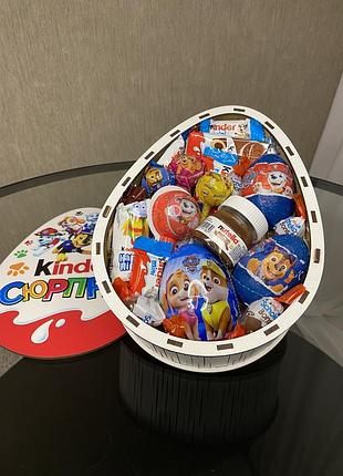 Kinder подарунковий бокс paw patrol 22×17×7 см – набір солодощів для дітей