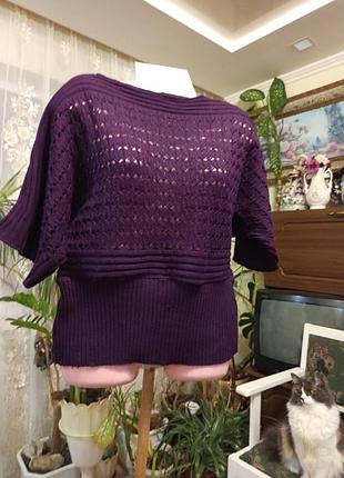 В'яза на кофтинка фіолетового кольору без паперової етикетки розмір 52-54
