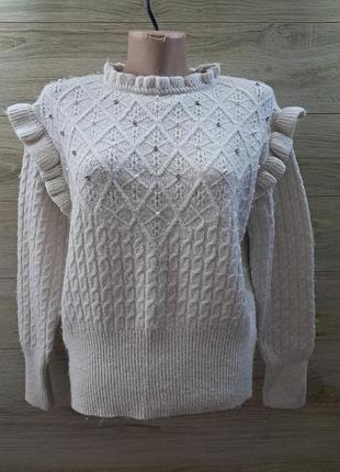 Свитер шерсть полиэстер альпака primark разм m