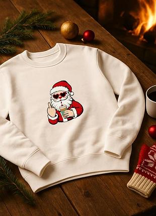 Новорічний зимовий теплий світшот сам удома merry christmas