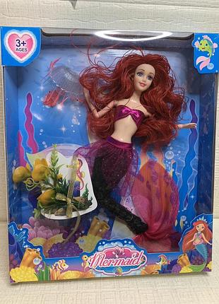 Кукла детская русалка с хвостом ариэль барби с аксессуарами для девочки