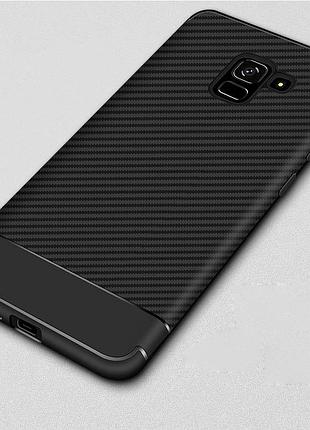 Чехол под карбон для samsung j4\j400 чехол черный силиконовый на самсунг j4 2018года
