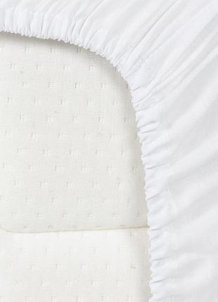 Простынь на резинке линтекс 70х190х20 льняная белая