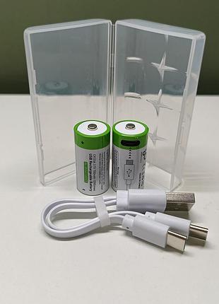 Акумуляторна батарейка cr123a / cr123 / 16340 smartools 2 шт та кабель 1 шт 1 компл