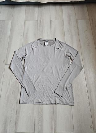 Gymshark лонгслив мужской спортивный футболка