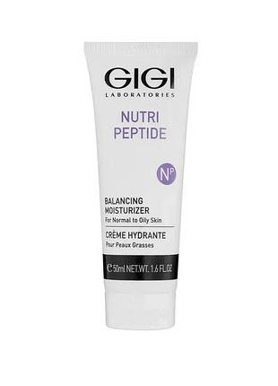 Зволожуючий крем для жирної шкіри gigi nutri peptide balancing moisturizer normal to oily