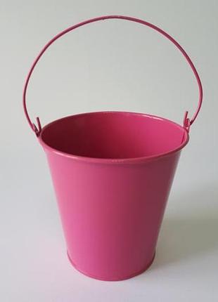 Ведёрко металлическое цветное d 10,5 cm, h 10,5 cm. forkopt