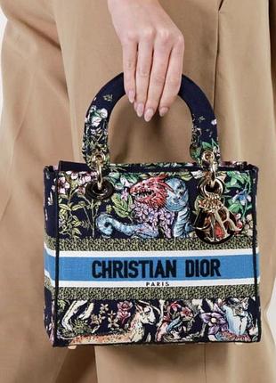 Женская сумка dior mini textile диор маленькая сумка