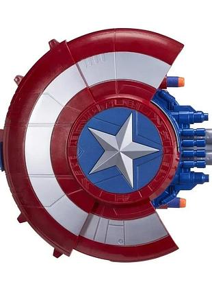 Щит капитана америки с мягкими патронами nerf и скрытым бластером