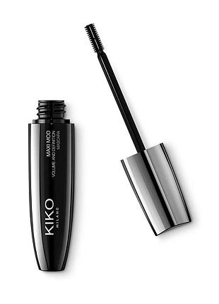Туш для об'єму вій kiko milano maxi mod volume and definition mascara 12 мл