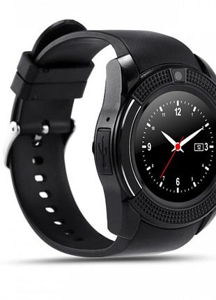 Умные смарт-часы smart watch v8. цвет: черный