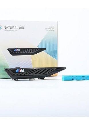 Ароматизатор салона bmw m starter kit natural air black "mountain view"