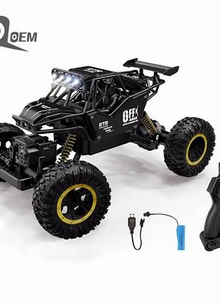 Радиоуправляемый внедорожник 1:16 rock climber машинка на пульте управления вездеход чёрный