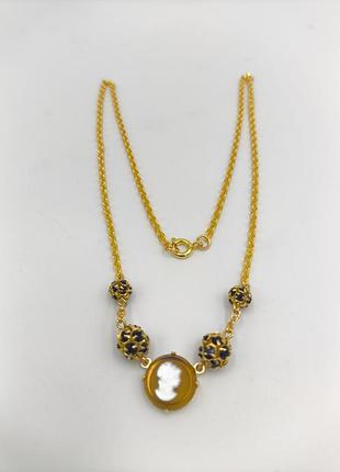 Колье чокер винтаж чехия стекло