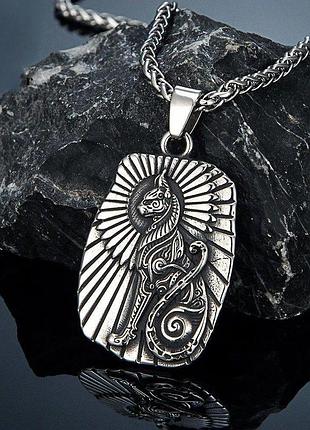 Панк-готический кулон «кот» нержавеющая сталь 316