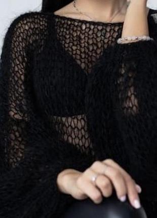 Світер павутинка із кід-мохеру красиві рукава