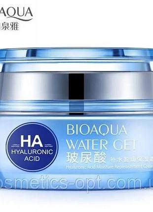 Увлажняющий крем для лица с гиалуроновой кислотой bioaqua water get hyaluronic acid cream 50 г