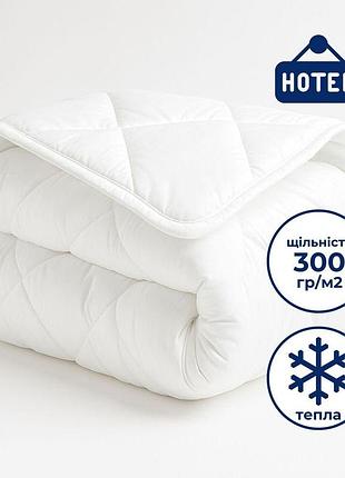 Одеяло зимнее евро 200х220 см ideia, антиаллергенное белое теплое для отелей и дома