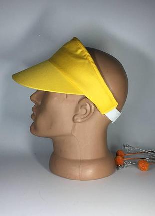 Козирок від сонця сонцезахисний тканина котонова котон жовтий