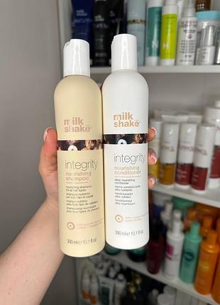 Живильний шампунь і кондиціонер для волосся milk shake integrity nourishing