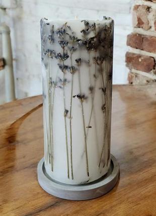 Свеча "лавандовое спокойствие" - 14*6,5 см, 50 часов горение, с ароматом корица