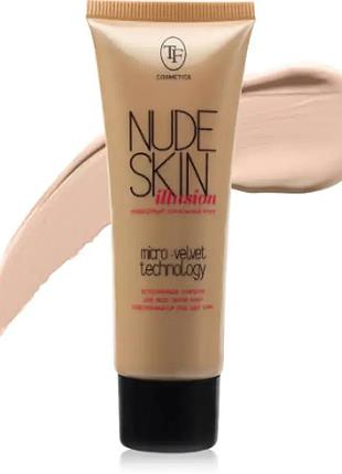 Тональный крем triumph nude skin триумф tf 40 мл №101 слонова кістка