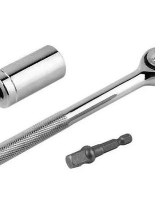 Трещотка с универсальной головкой instantly grips any shape 7-19 мм