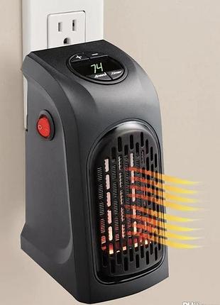 Портативный электрический тепловентилятор handy heater 400w с пультом управления.