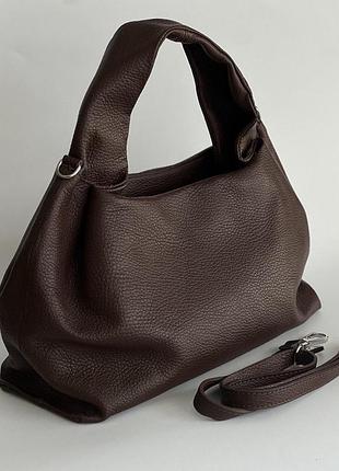 Сумка шкіряна milena шоколадний