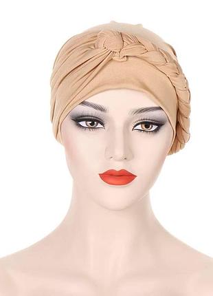 Тюрбан платок шапка чалма с принтом (головные уборы после химиотерапии)