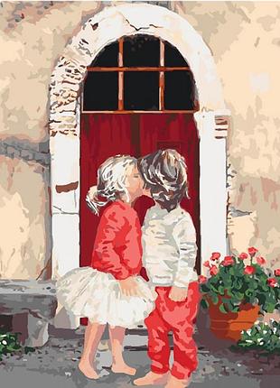 Картина по номерам первый поцелуй идейка 40 х 50 кно2325