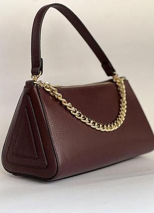 Шкіряна сумка lia бургунді