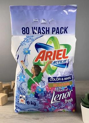 Стиральный порошок универсальный ariel lenor 6 кг