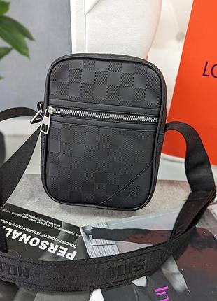 Сумка мужская louis vuitton черная клетка е