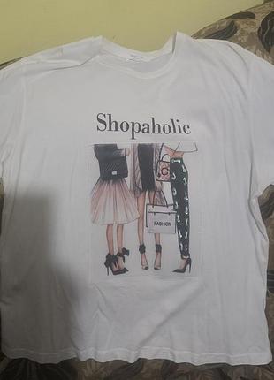 Белая футболка с 3d силуэтом девушек shopagolic