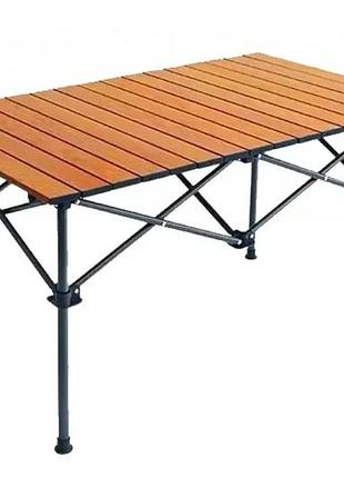 Стіл складаний std-08 950х550х500мм в чохлі, туристичний, для риболовлі коричневий
