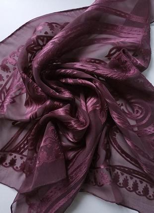 Хустку шовк на шию бордо