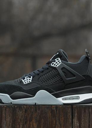 Air jordan retro 4 black canvas