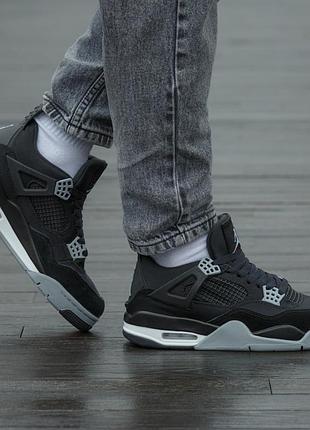 Air jordan retro 4 black canvas 7