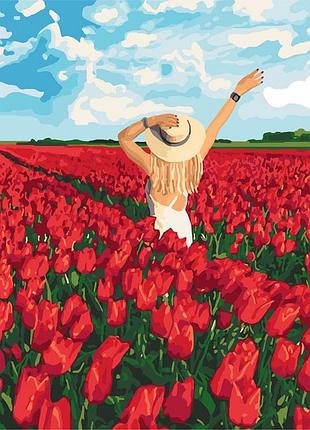 Картина по номерам в плену цветов идейка кно4721