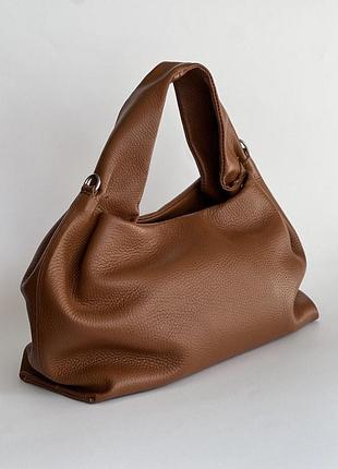 Сумка шкіряна milena карамель