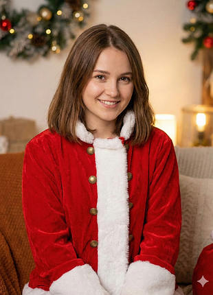 Оксамитова новорічна курточка, на підкладці розмір універсальний 46-54