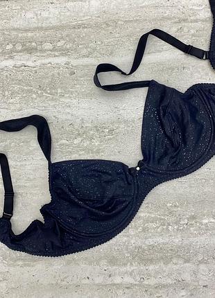 Michelle шикарный черный бюст с блестками на косточках (швейцария